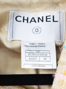 Chanel Sand plaid coat - size UK 12
