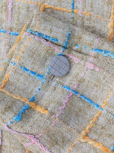 Chanel Sand plaid coat - size UK 12