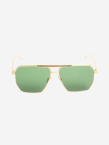 Bottega Veneta Gold aviator sunglasses