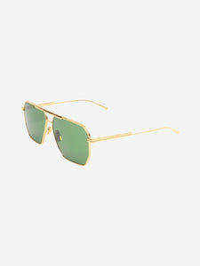 Bottega Veneta Gold aviator sunglasses