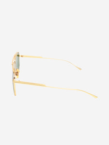 Bottega Veneta Gold aviator sunglasses