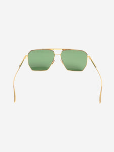 Bottega Veneta Gold aviator sunglasses