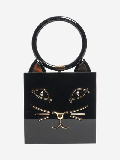 Black kitty perspex clutch Clutch bags Charlotte Olympia 