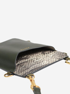 Anya Hindmarch Green zipped pouch phone case