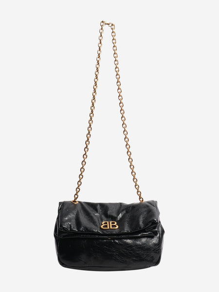 Black Monaco chain-strap shoulder bag alternate image