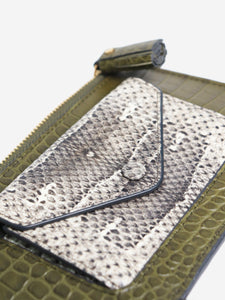 Anya Hindmarch Green zipped pouch phone case