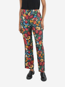 Gucci Multicoloured silk floral printed trousers - size IT 38