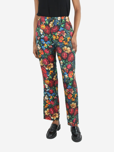 Multicoloured silk floral printed trousers - size IT 38 Trousers Gucci 