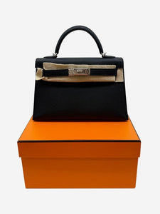 Hermes Black 2024 Kelly 25 bag in Epsom leather