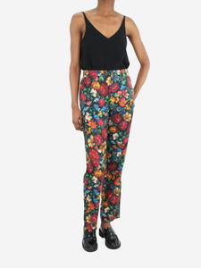 Gucci Multicoloured silk floral printed trousers - size IT 38