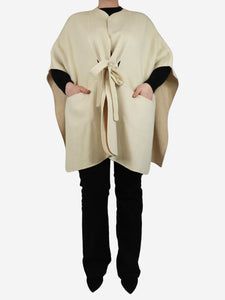 Bamford Bamford Cream cashmere poncho - size One Size