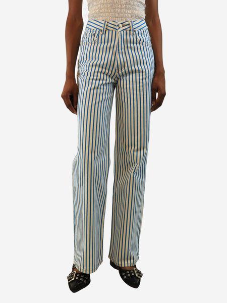 Blue and white Magny striped high-rise jeans - size UK 6 product image