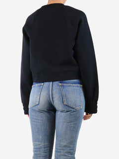 Black cropped scuba sweatshirt - size L Tops Veronica Beard 