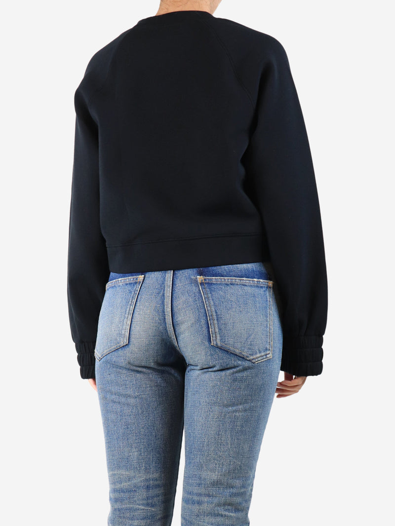 Black cropped scuba sweatshirt - size L Tops Veronica Beard 
