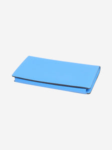 Hermes Blue 2014 bifold wallet in Clemence leather