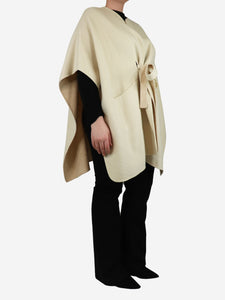 Bamford Bamford Cream cashmere poncho - size One Size