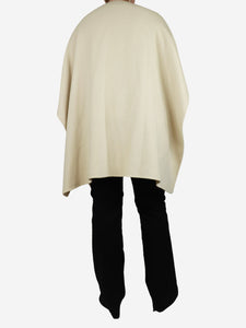 Bamford Bamford Cream cashmere poncho - size One Size