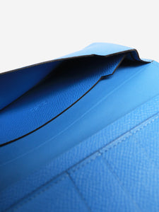Hermes Blue 2014 bifold wallet in Clemence leather