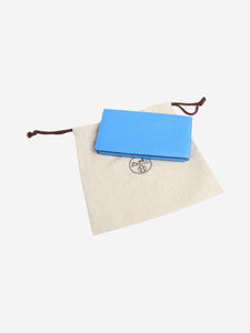 Hermes Blue 2014 bifold wallet in Clemence leather
