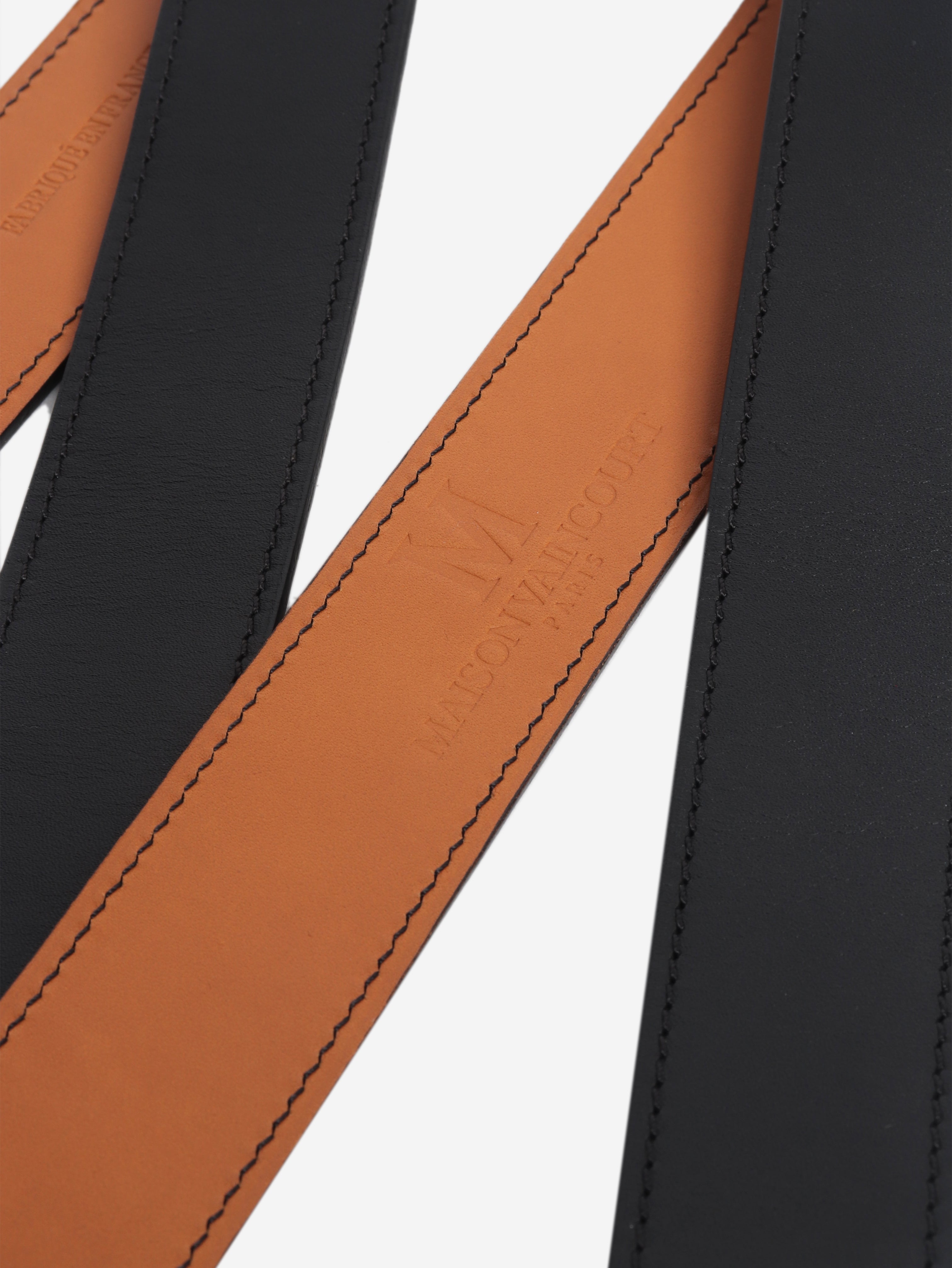 Black La Delicieuse leather corset belt
