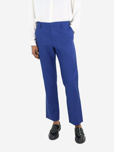 Jil Sander Blue straight-leg trousers - size UK 12