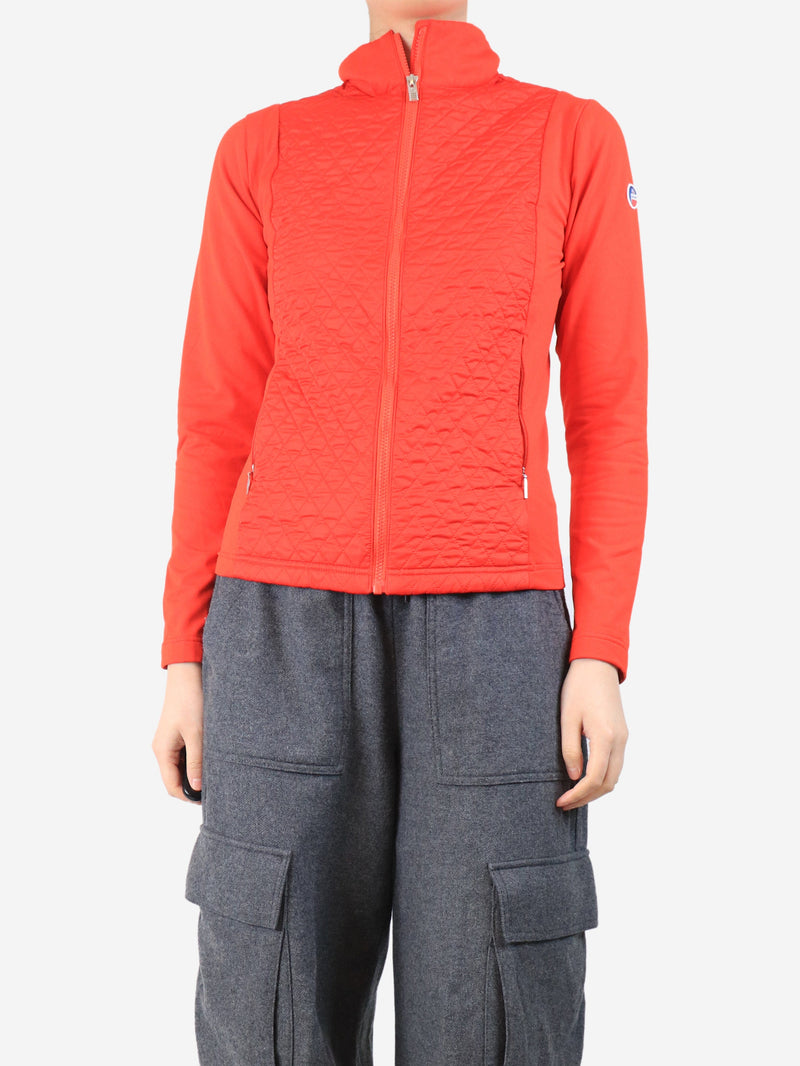 Red quilted zip-up jacket - size M Coats & Jackets Fusalp 