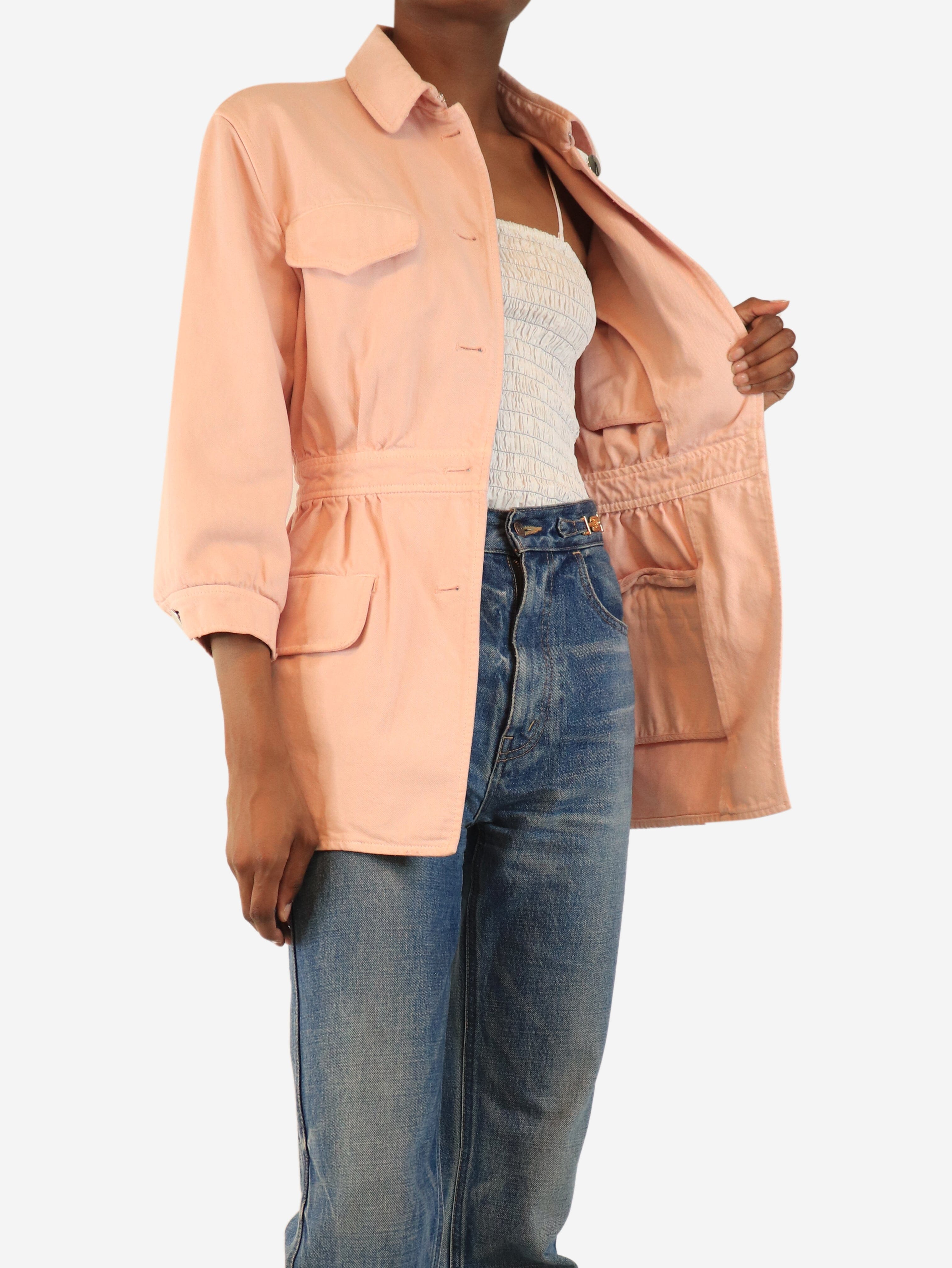 Pink denim jacket - size UK 6 Coats & Jackets Prada 
