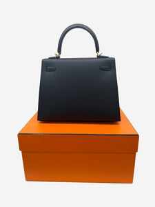 Hermes Black 2024 Kelly 20 bag in Epsom Sellier leather