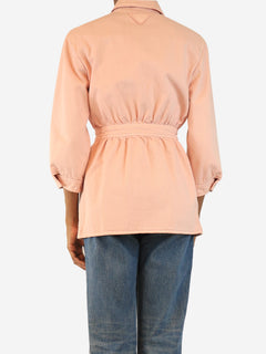 Pink denim jacket - size UK 6