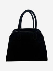 The Row Black Margaux 10 top handle bag