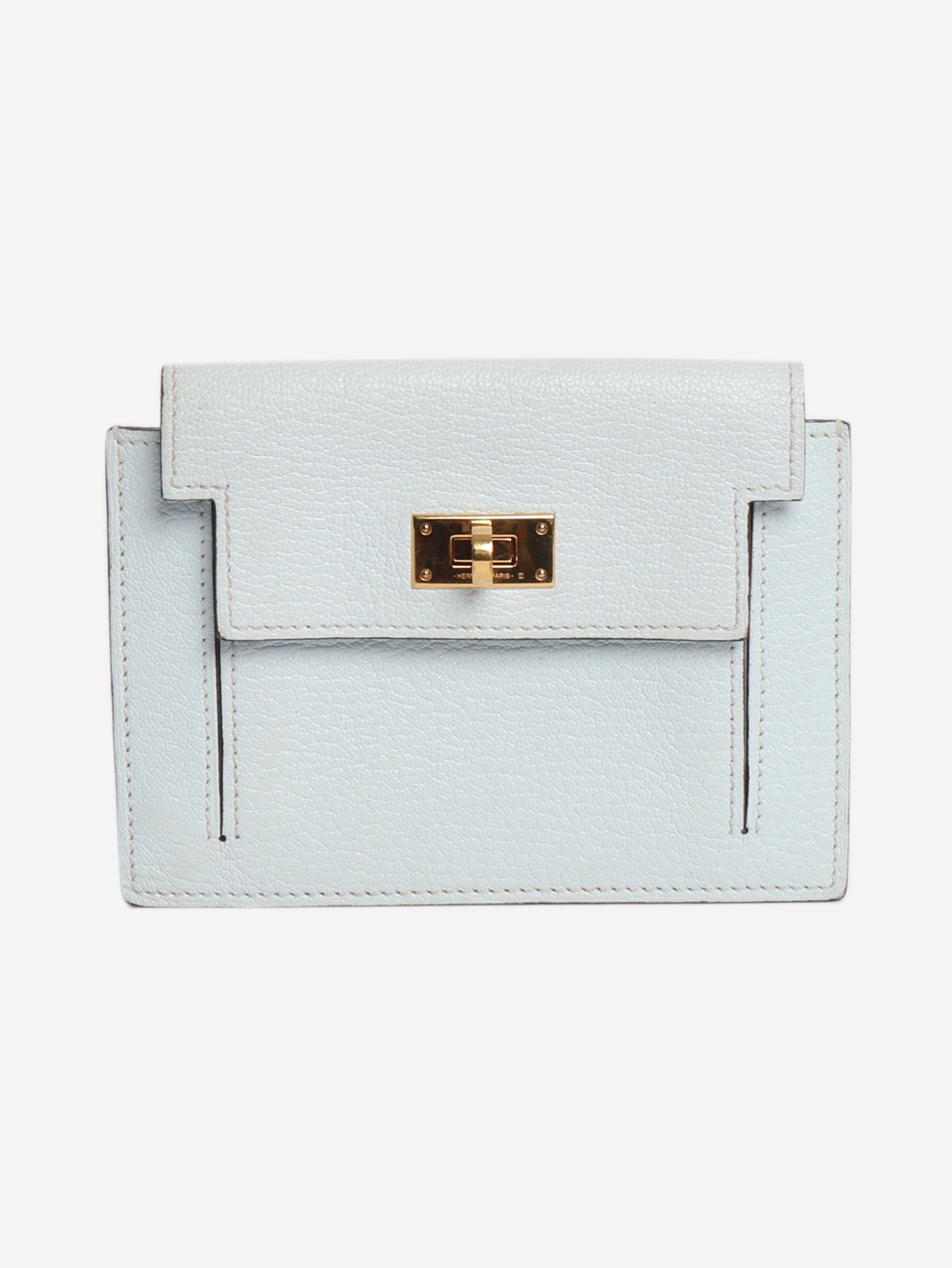 Bleu Brume Chevre Mysore Kelly Pocket Compact wallet Wallets, Purses & Small Leather Goods Hermes 
