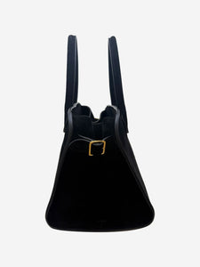 The Row Black Margaux 10 top handle bag