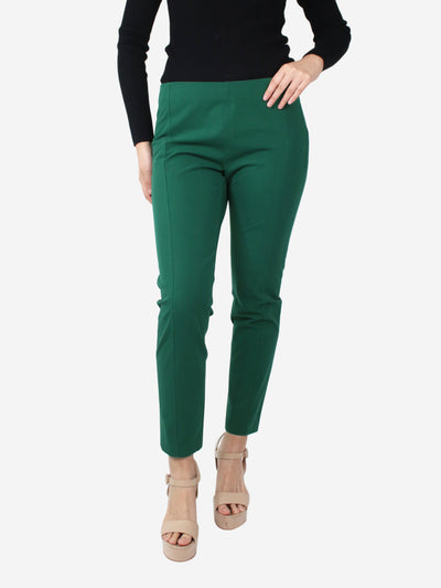 Green straight-leg tailored trousers - size UK 14 Trousers Joseph