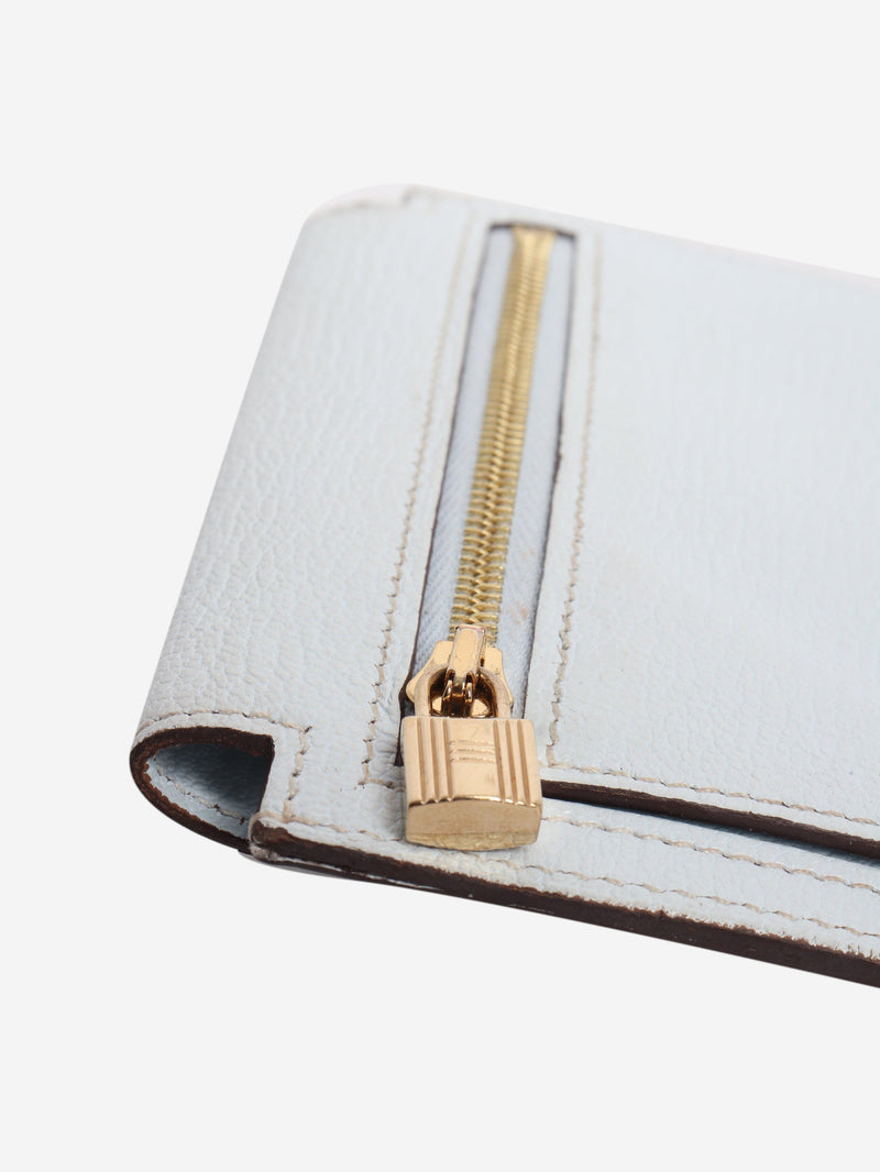 Bleu Brume Chevre Mysore Kelly Pocket Compact wallet Wallets, Purses & Small Leather Goods Hermes 
