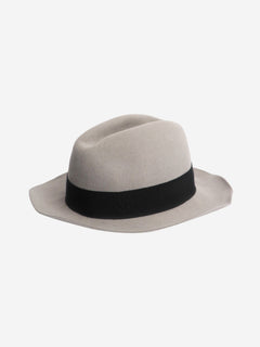 Grey and black fedora hat - size L Hats Maison Michel 