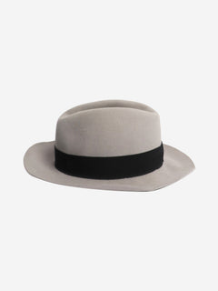 Grey and black fedora hat - size L Hats Maison Michel 