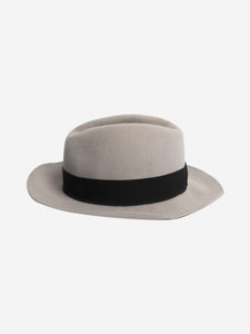 Maison Michel Grey and black fedora hat - size L