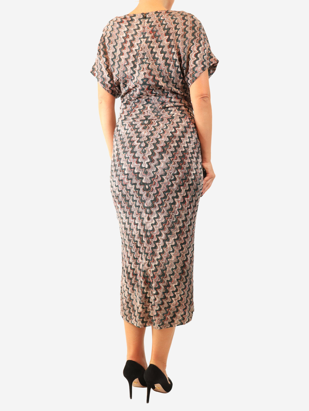 Multicolour zigzag pattern midi dress - size UK 14 Dresses Missoni 