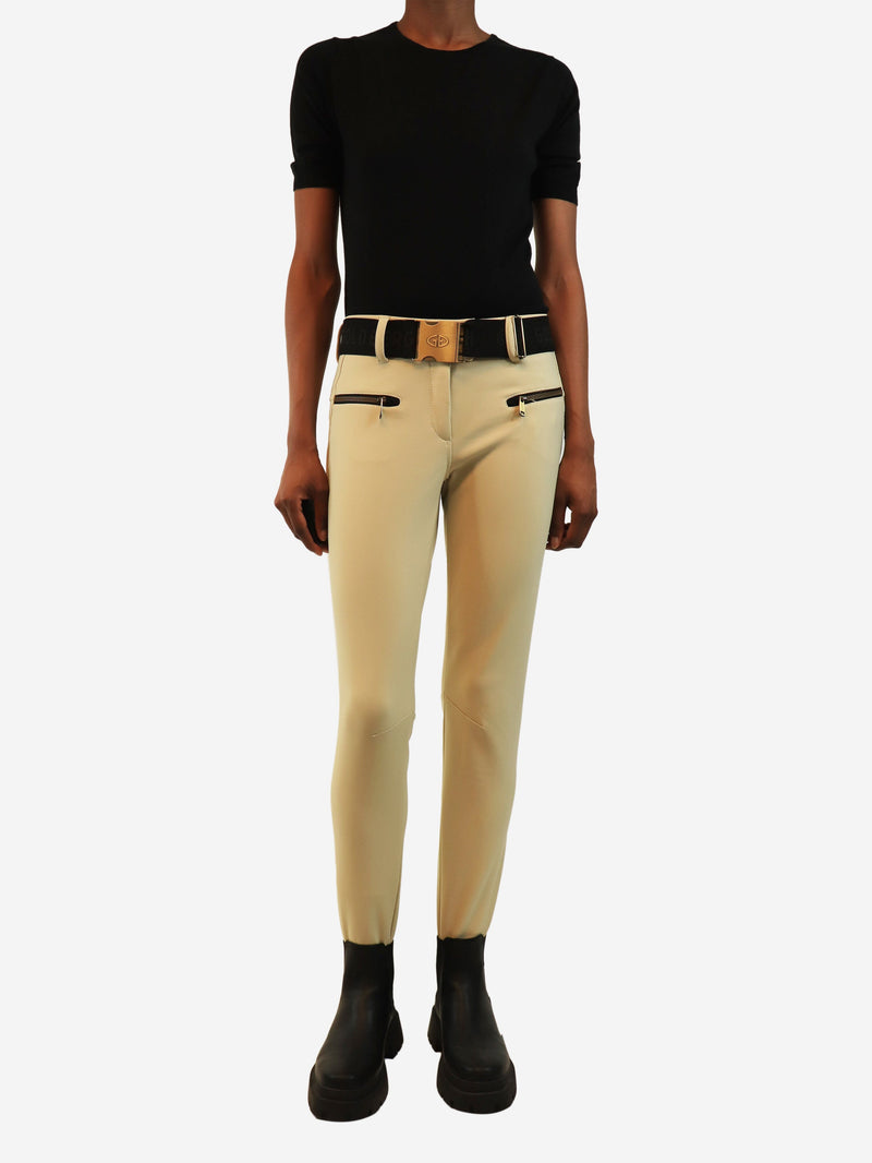 Beige ski trousers - size UK 10