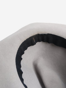 Maison Michel Grey and black fedora hat - size L
