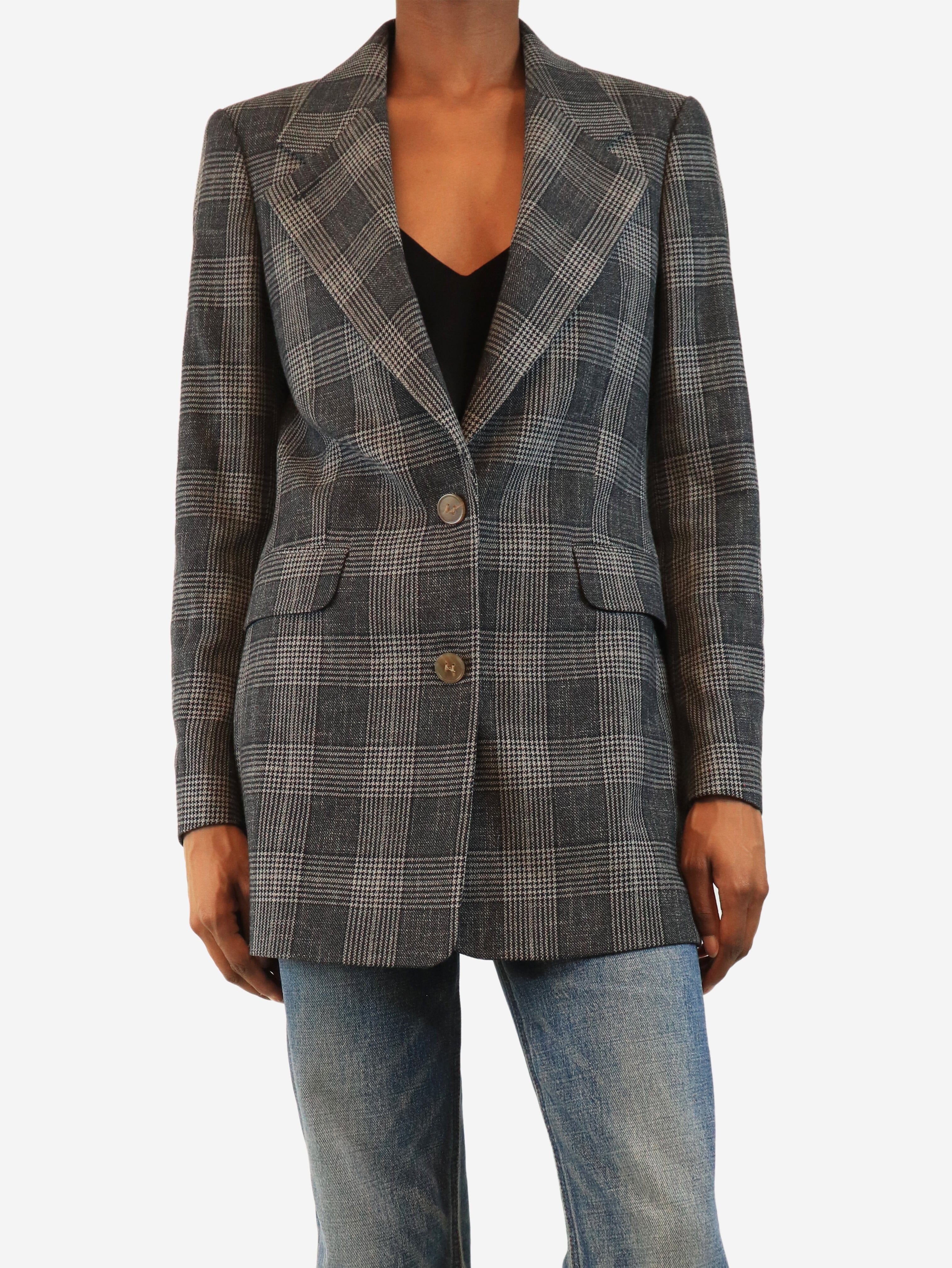 Grey check blazer - size UK 6 Coats & Jackets Acne Studios 