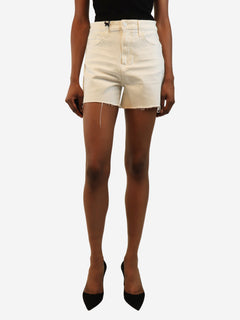 White denim raw-hem shorts - size UK 8 Shorts Paige 