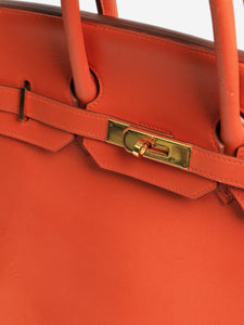 Hermes Orange vintage 1998 Birkin 35 bag in Box Calf leather