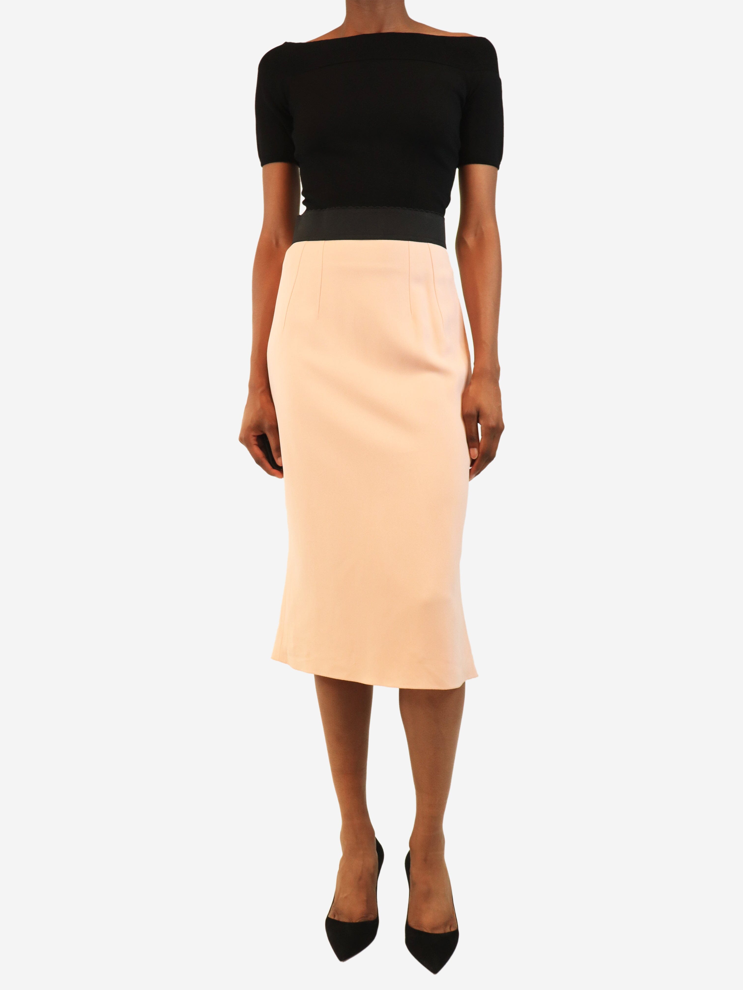 Pink crepe midi skirt - size UK 6 Skirts Dolce & Gabbana 