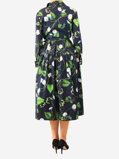 Navy Morning Glory shirt dress - size UK 16 Dresses Oscar De La Renta 