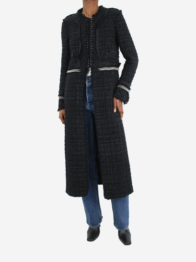 Black tweed pearl detail coat - size UK 6 Coats & Jackets Alexander Wang 