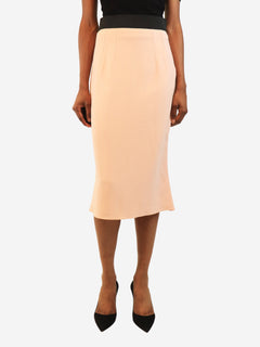 Pink crepe midi skirt - size UK 6 Skirts Dolce & Gabbana 