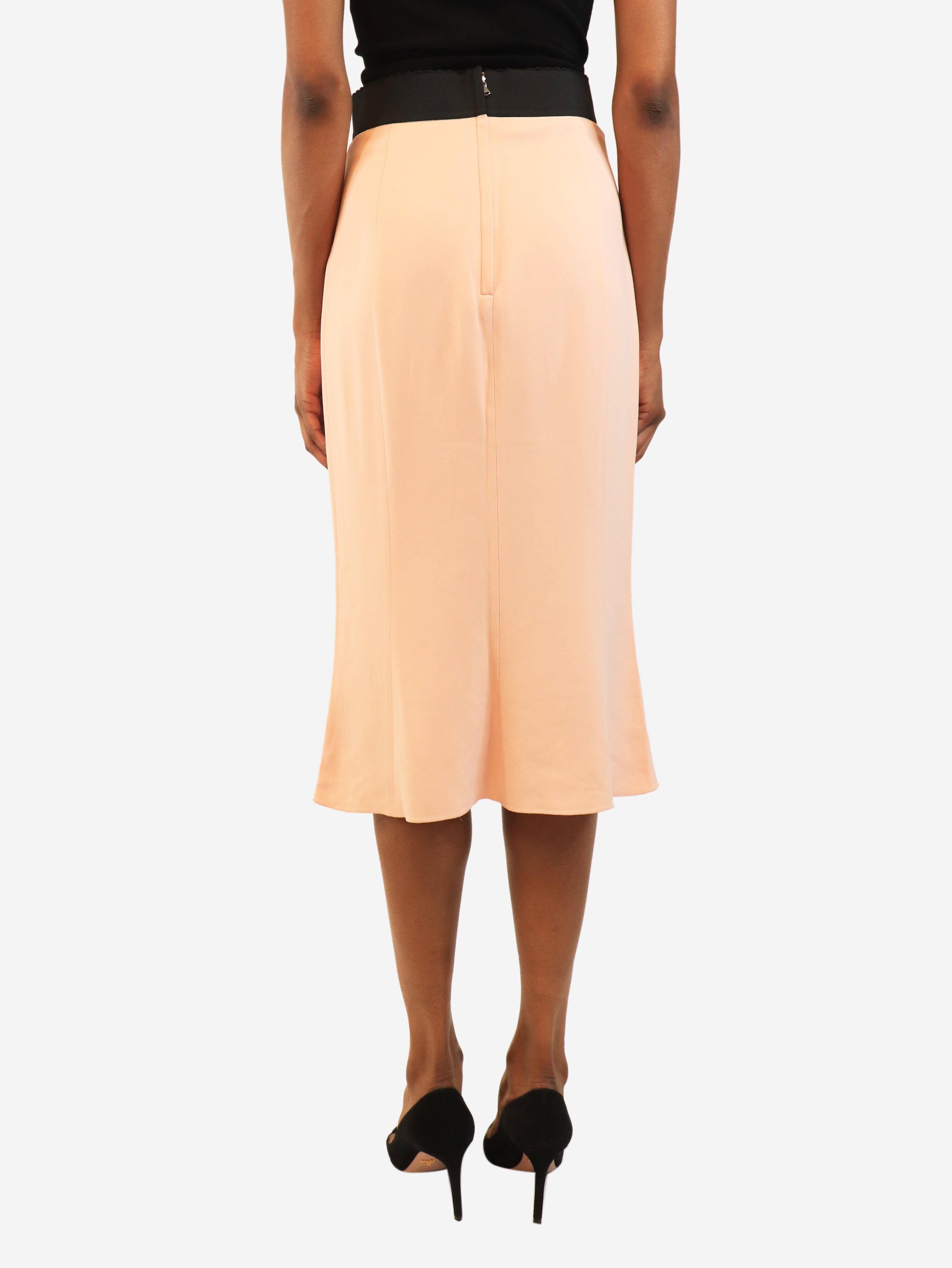 Pink crepe midi skirt - size UK 6 Skirts Dolce & Gabbana 