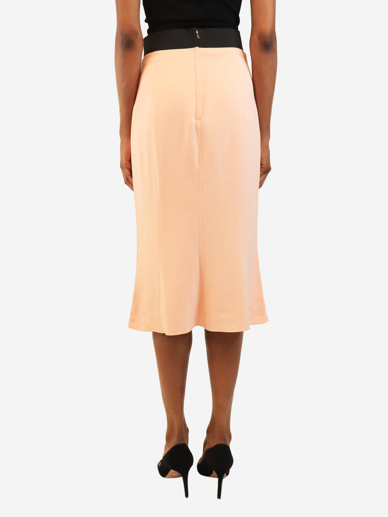 Pink crepe midi skirt - size UK 6 Skirts Dolce & Gabbana 