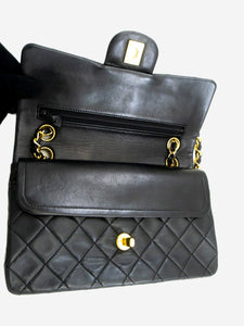 Chanel Black vintage 1989 lambskin Classic Double Flap bag